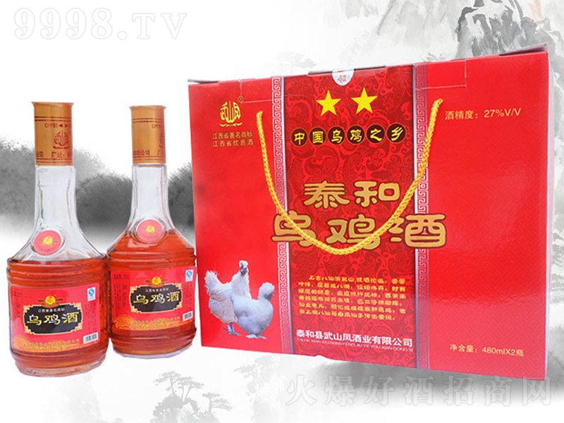 武山鳳二星烏雞酒【27° 480ml】