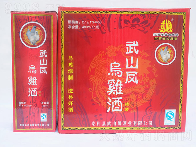 醇釀小酒曲烏雞酒【27° 480ml×6瓶】