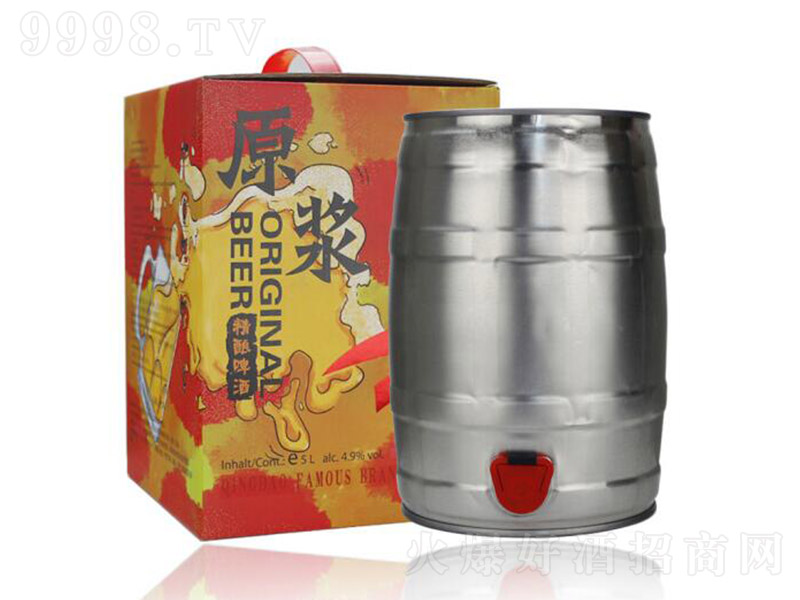 青島藍(lán)寶石斑馬原漿啤酒【12° 10L】