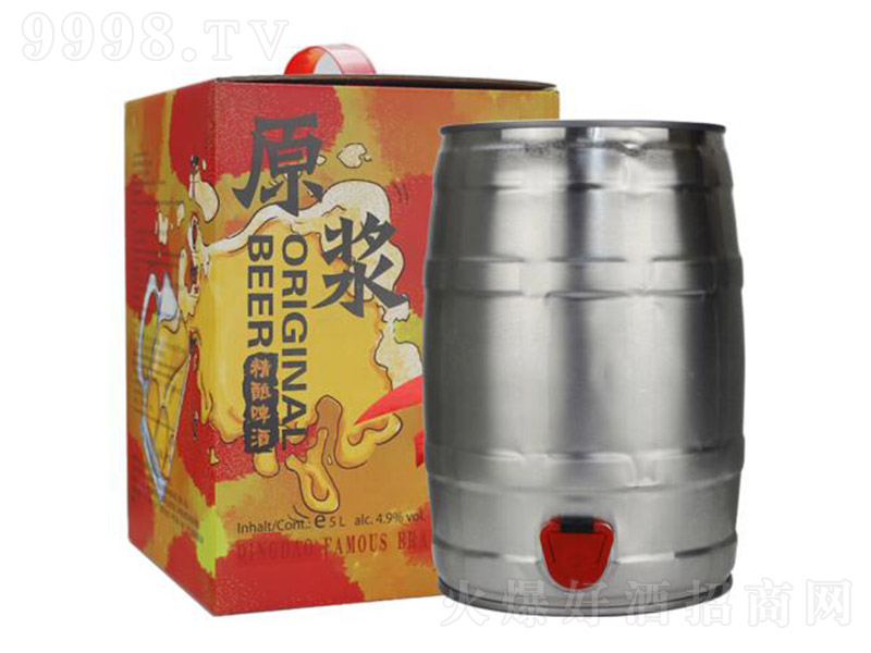 青島藍(lán)寶石斑馬原漿啤酒【12° 5L】