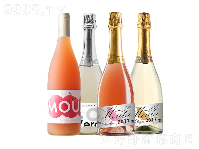 慕拉(MOULA)莫斯卡托起泡酒香檳酒紅酒女士甜氣泡果酒750ml