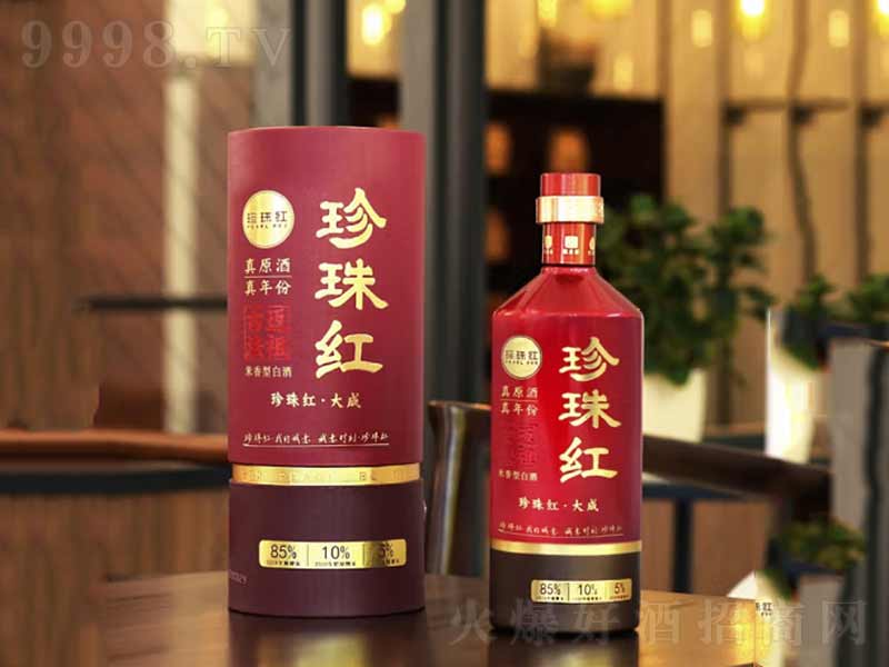 珍珠紅大成酒米香型酒入口綿甜醇厚【52度500ml】