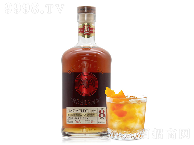 百加得8年朗姆酒700ml