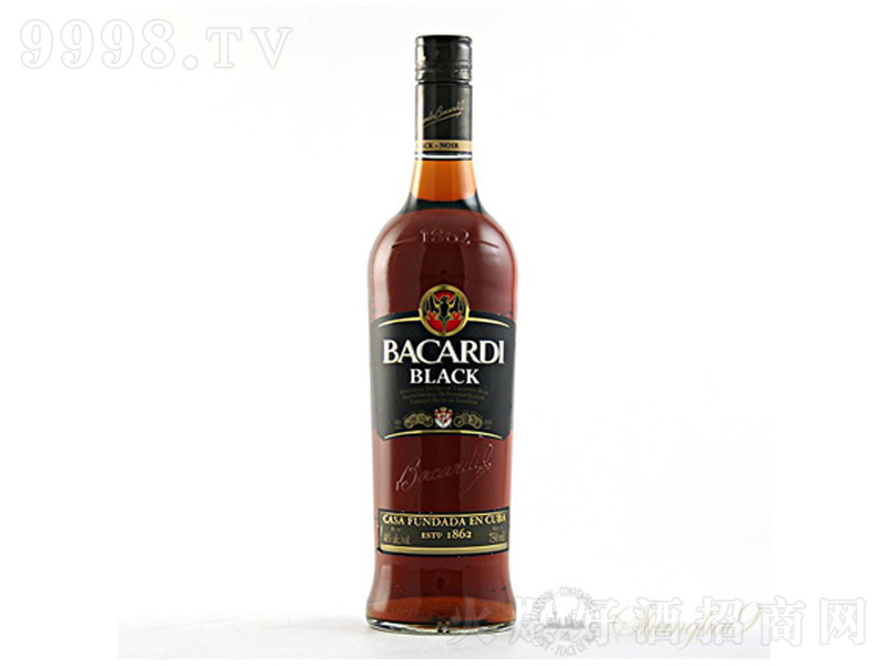 百加得黑朗姆酒750ml