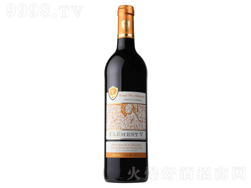 法國克萊門五世橘城干紅葡萄酒【14° 750ml】