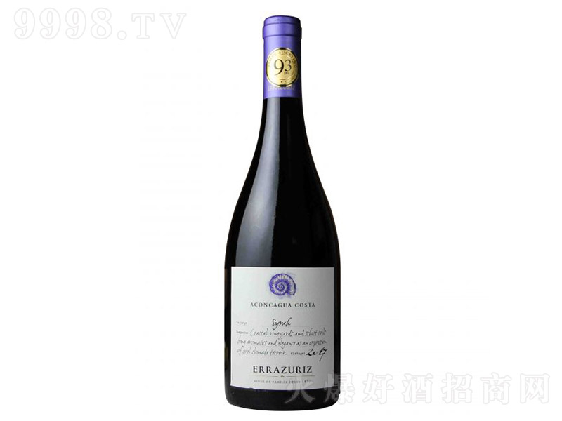 智利伊拉蘇酒莊海岸西拉干紅葡萄酒2017【13.5° 750ml】