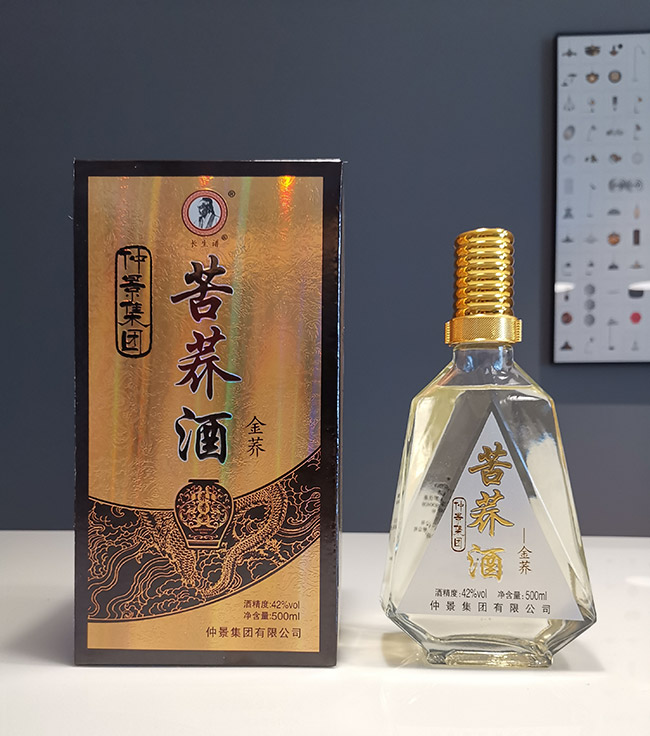 仲景集團長生譜苦蕎酒金蕎42°500ml蕎香型養生白酒.