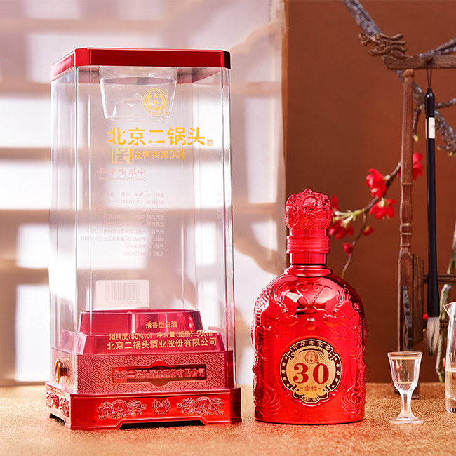 永豐牌北京二鍋頭酒金樽典藏30紅 清香型白酒【50° 500ml】