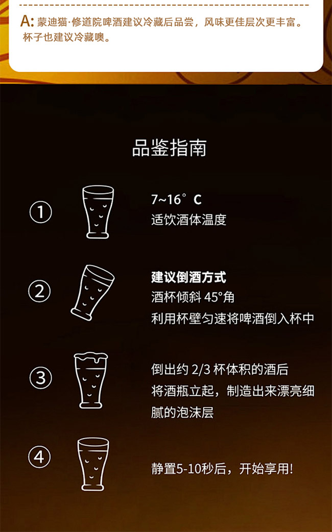 蒙迪貓·修道院啤酒【23.9° 750ml】